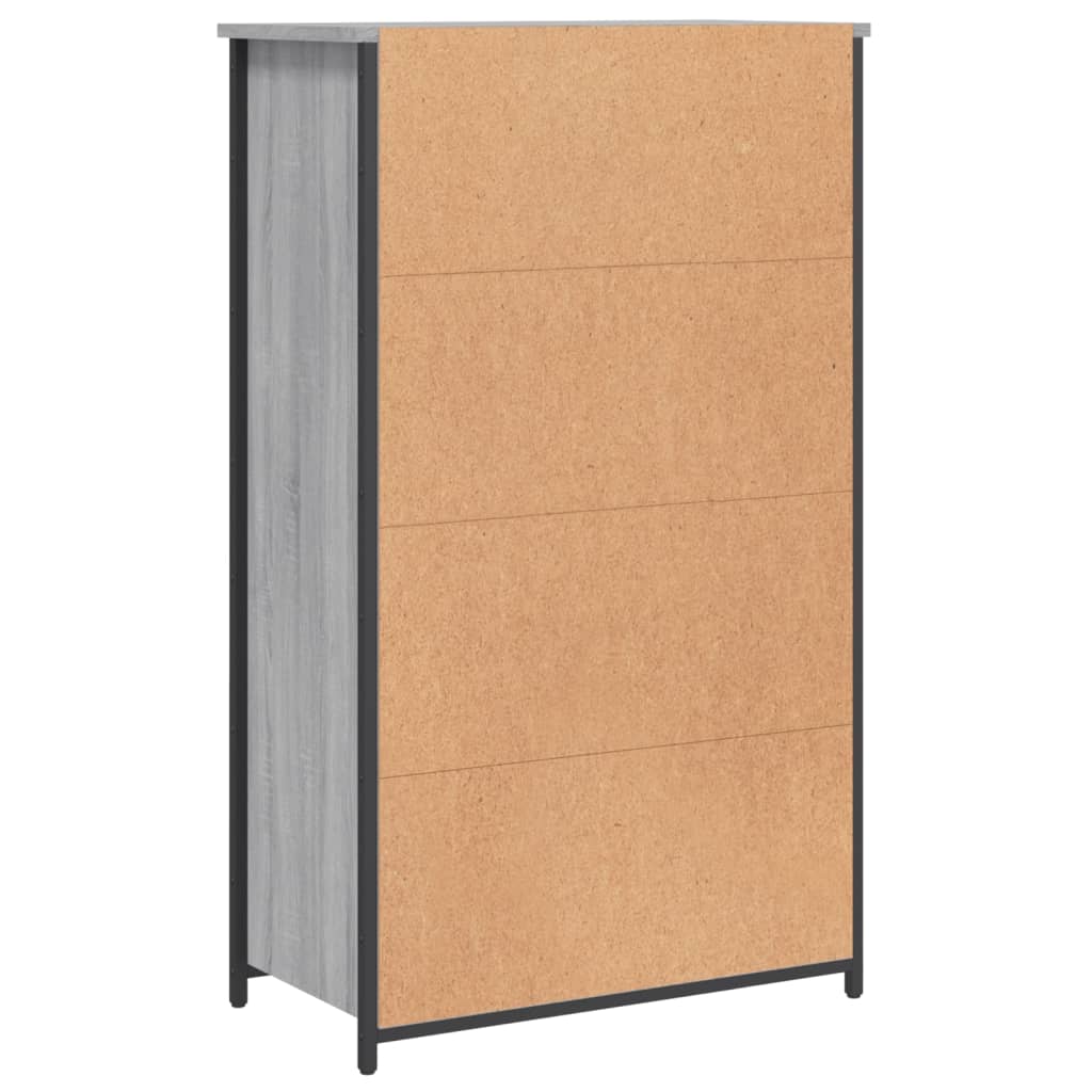 vidaXL Szafka, szary dąb sonoma, 62x32x103,5cm materiał drewnopochodny