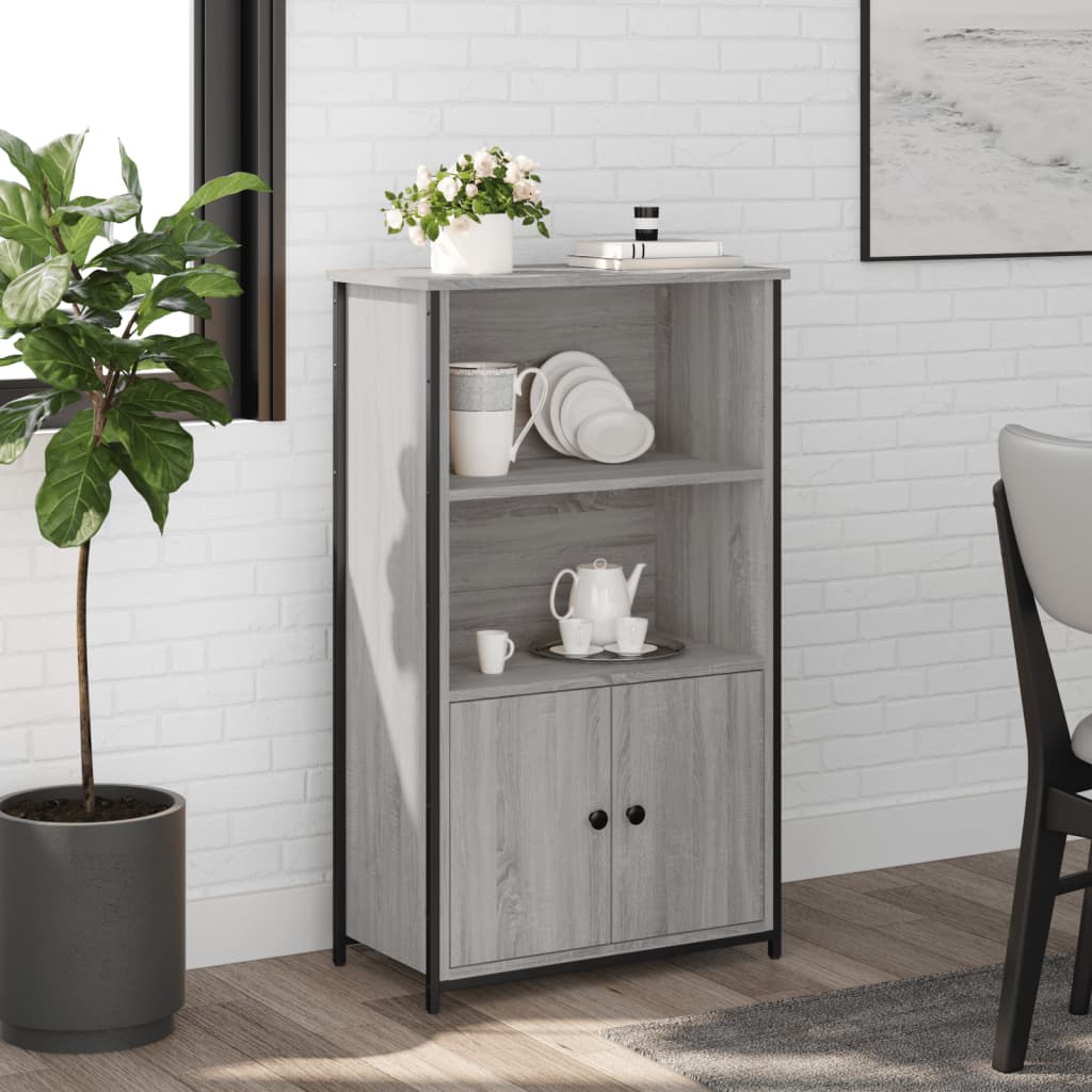 vidaXL Szafka, szary dąb sonoma, 62x32x103,5cm materiał drewnopochodny