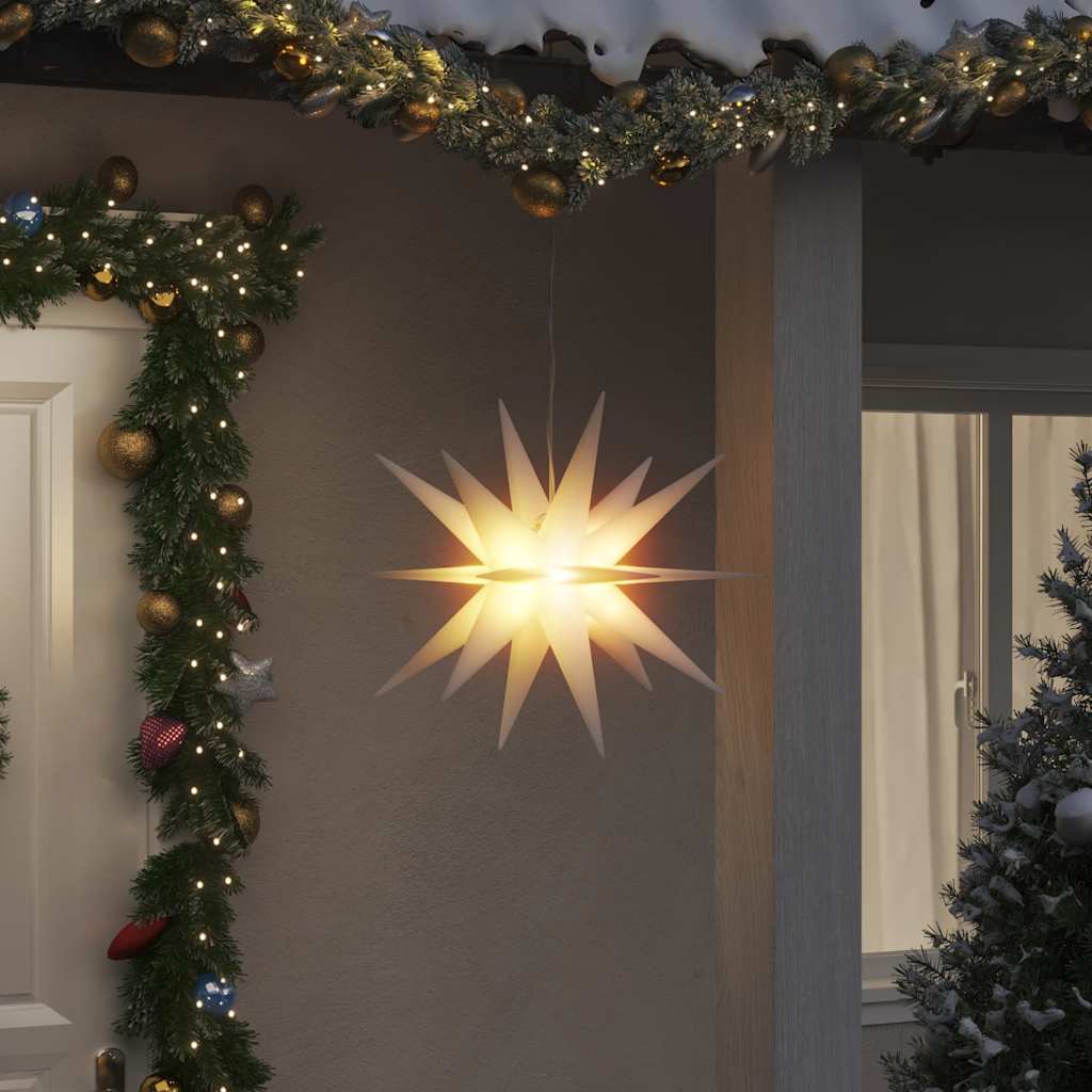 vidaXL Ozdoba świetlna z LED, składana, biała, 57 cm