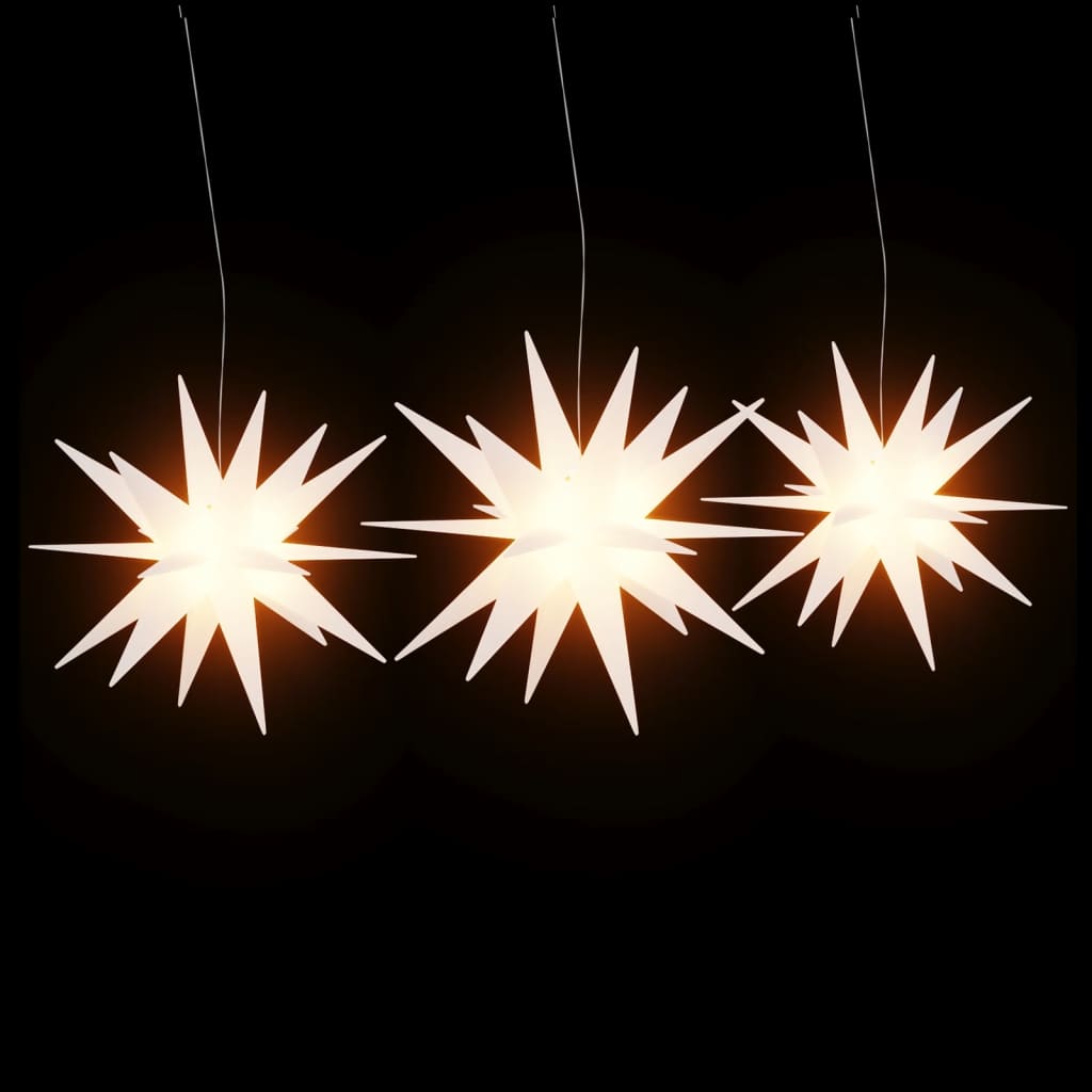 vidaXL Ozdoby świetlne z LED, 3 szt., składane, białe