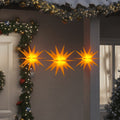vidaXL Ozdoby świetlne z LED, 3 szt., składane, żółte