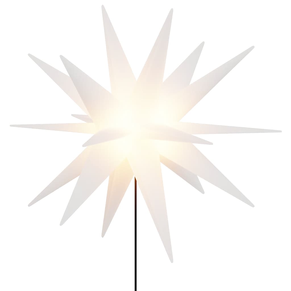 vidaXL Ozdoby świetlne LED z prętami, składane, 3 szt., białe, 35 cm