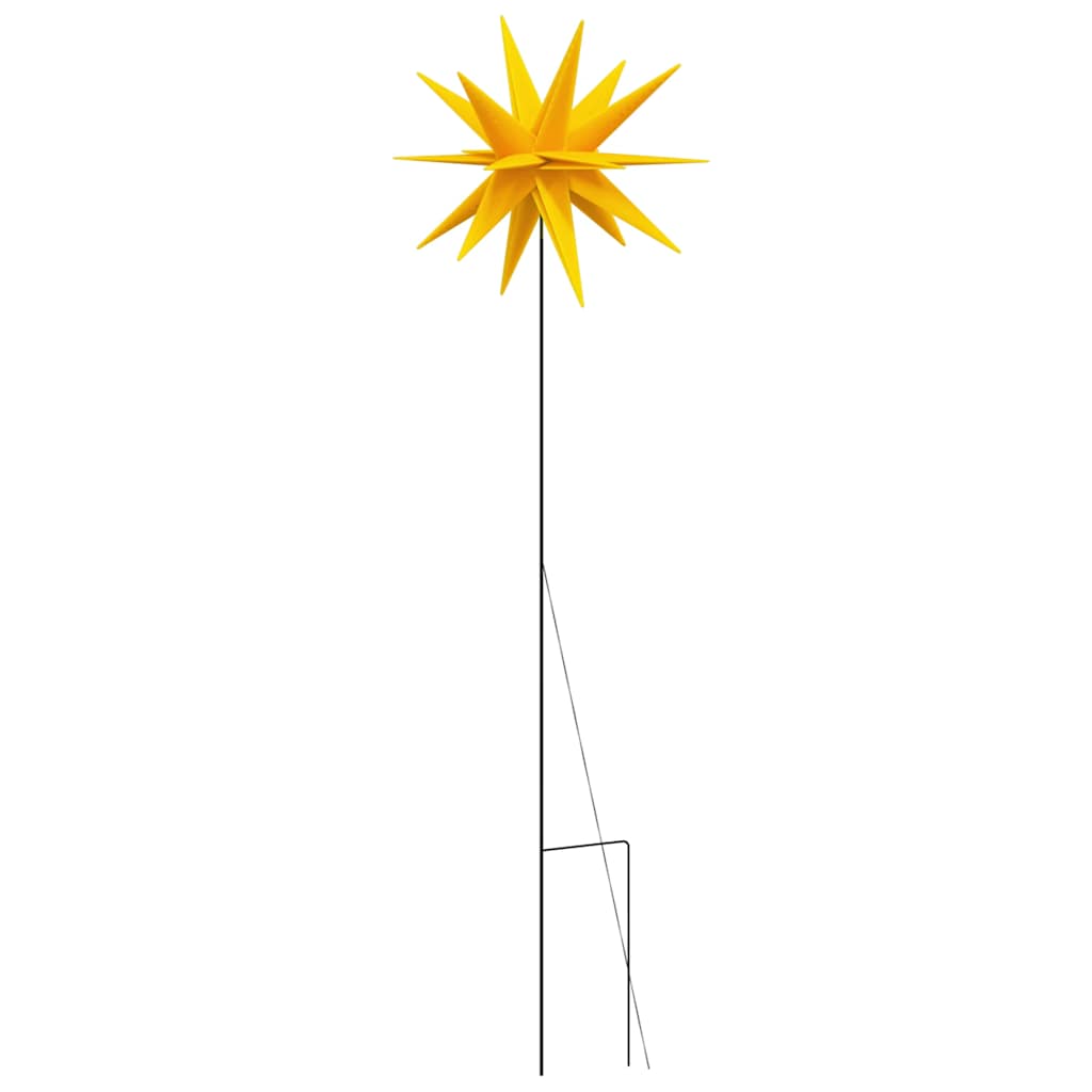 vidaXL Ozdoby świetlne LED z prętami, składane, 3 szt., żółte, 35 cm