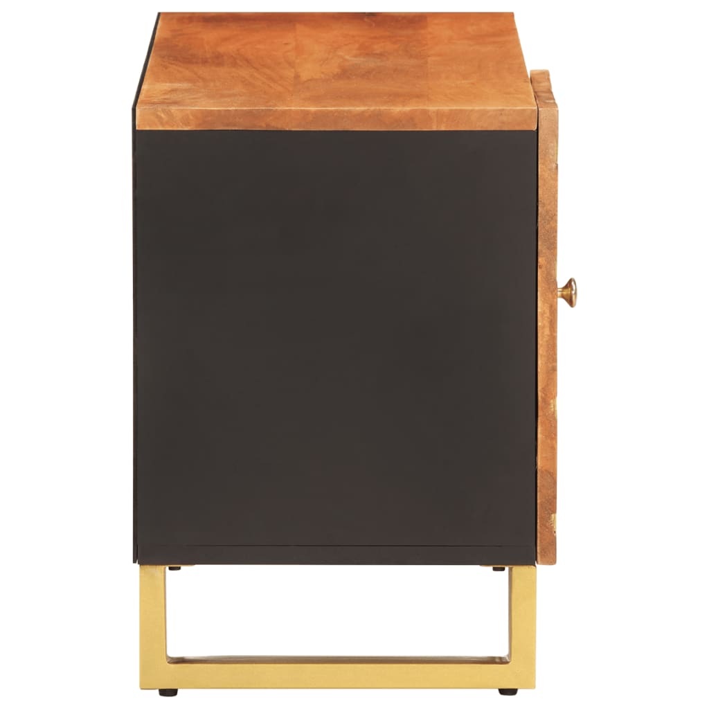 vidaXL Szafka pod TV, brązowo-czarna 80x31,5x46 cm, lite drewno mango
