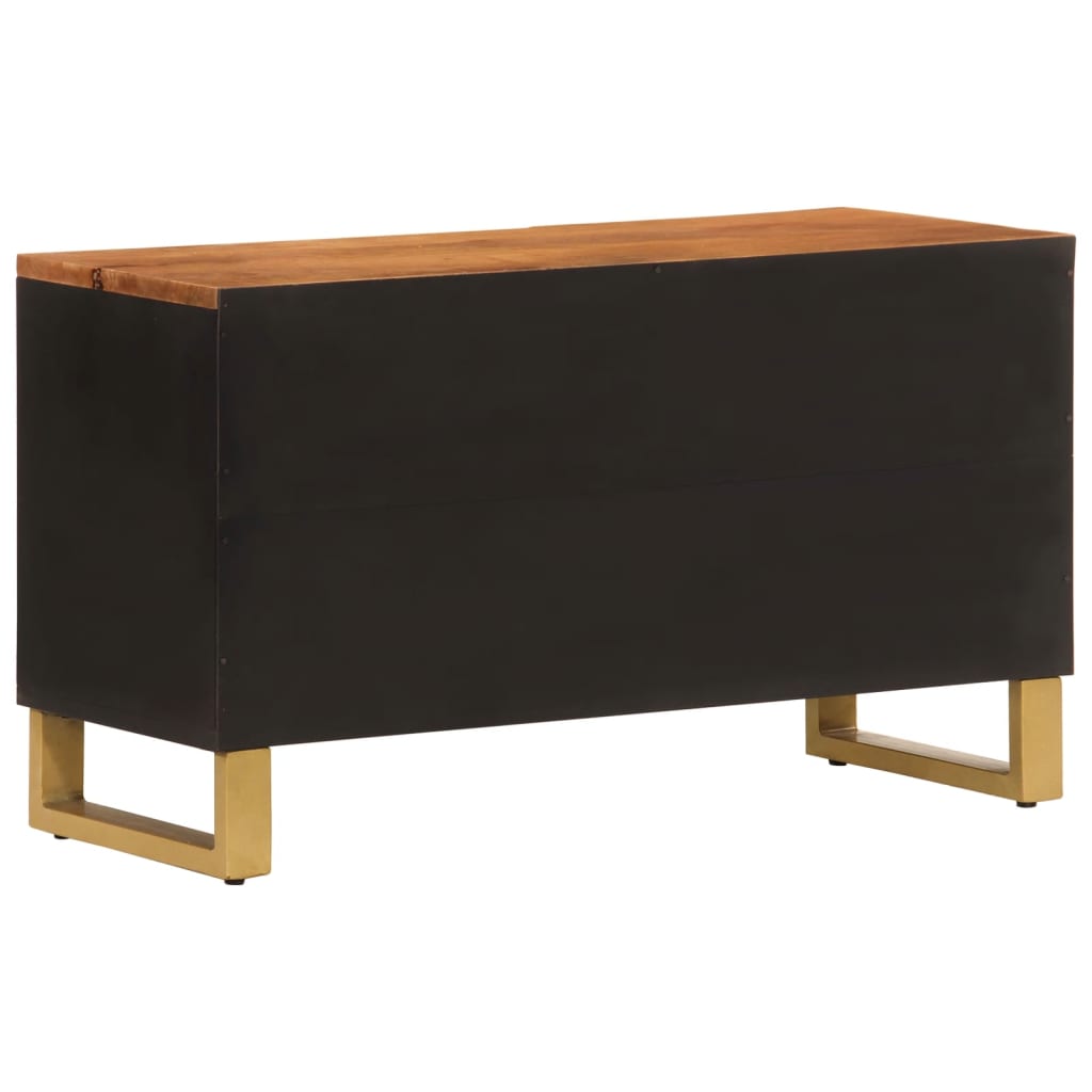 vidaXL Szafka pod TV, brązowo-czarna 80x31,5x46 cm, lite drewno mango