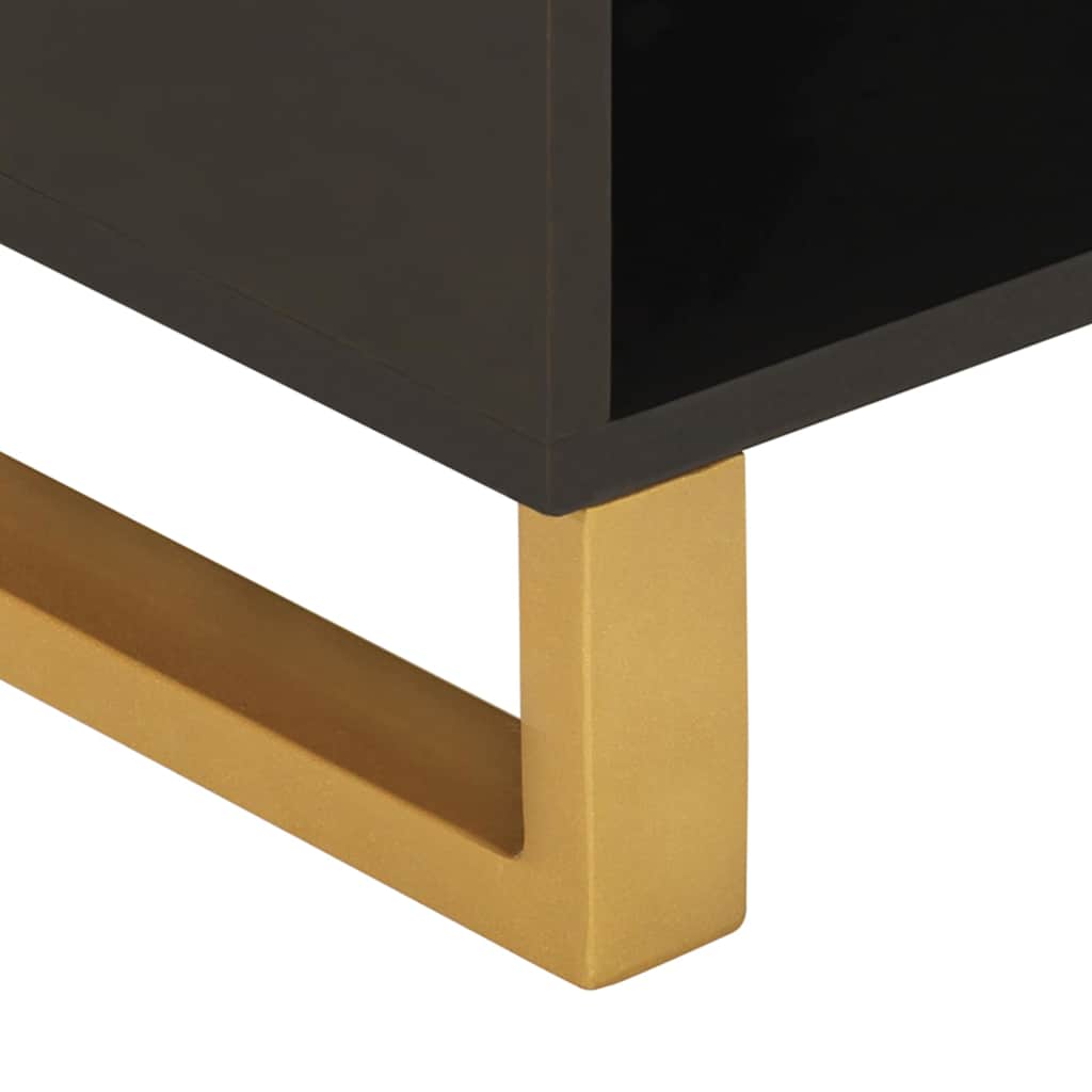 vidaXL Szafka pod TV, brązowo-czarna 80x33,5x46 cm, lite drewno mango