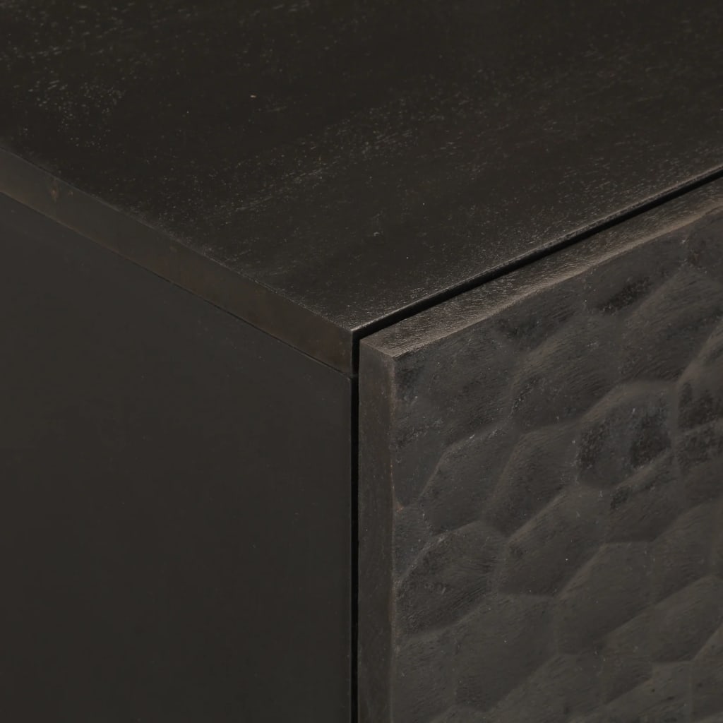 vidaXL Szafki nocne, 2 szt., czarne, 40x33x46 cm, lite drewno mango