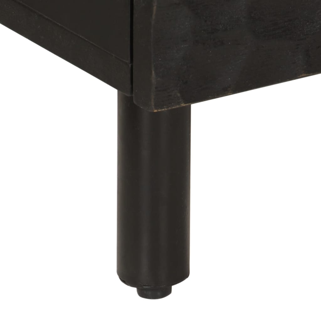 vidaXL Szafki nocne, 2 szt., czarne, 40x33x46 cm, lite drewno mango