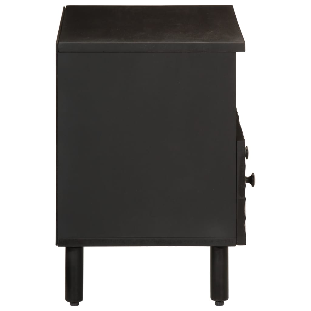 vidaXL Szafka pod telewizor, czarna, 70x33x46 cm, lite drewno mango