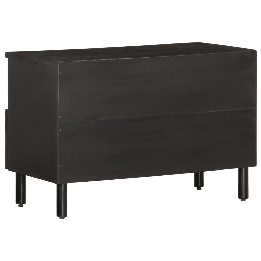vidaXL Szafka pod telewizor, czarna, 70x33x46 cm, lite drewno mango