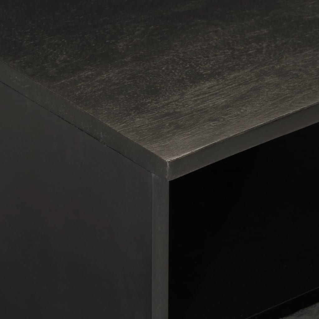 vidaXL Szafka pod telewizor, czarna, 70x33x46 cm, lite drewno mango