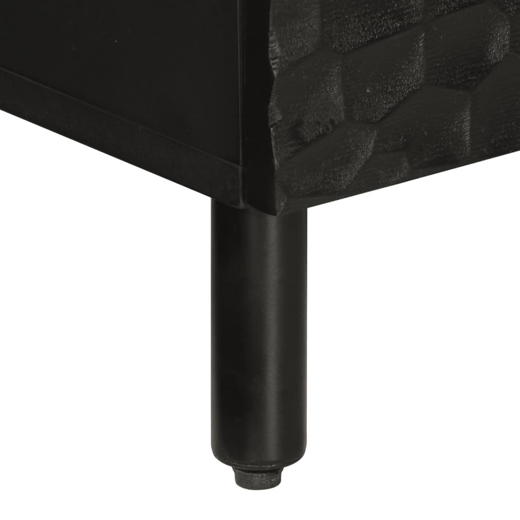 vidaXL Szafka pod telewizor, czarna, 70x33x46 cm, lite drewno mango
