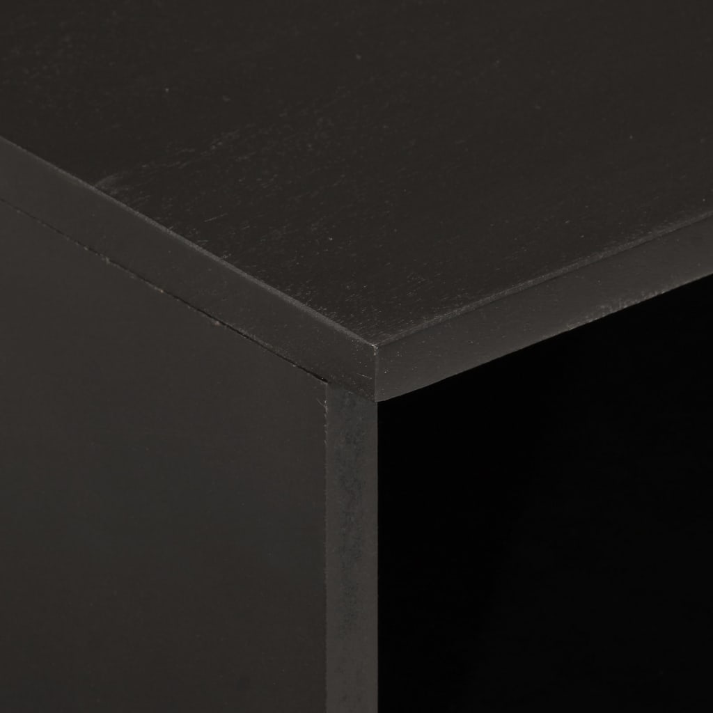 vidaXL Szafki nocne, czarne, 2 szt., 40x33x46 cm, lite drewno mango