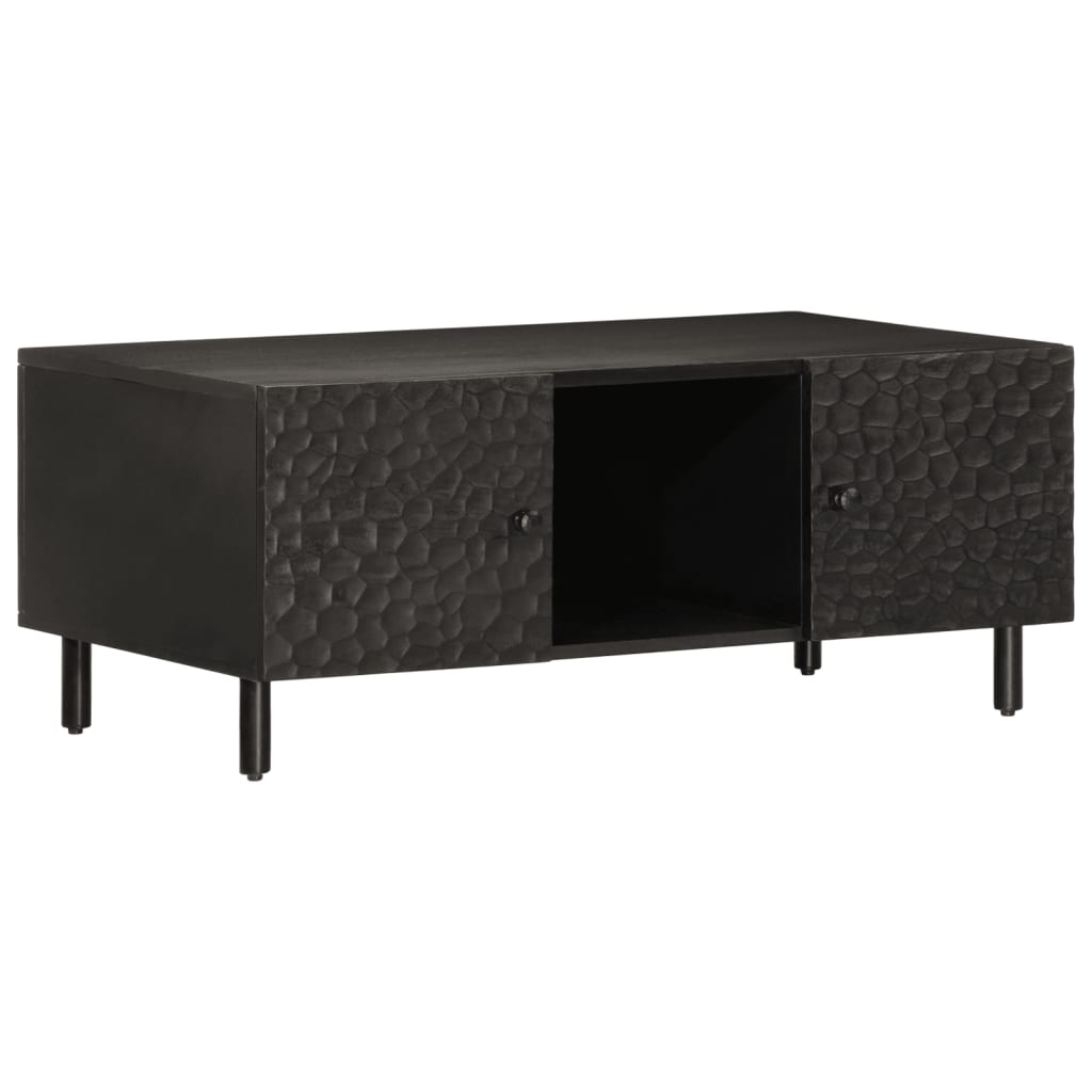vidaXL Stolik kawowy, czarny, 100x54x40 cm, lite drewno mango