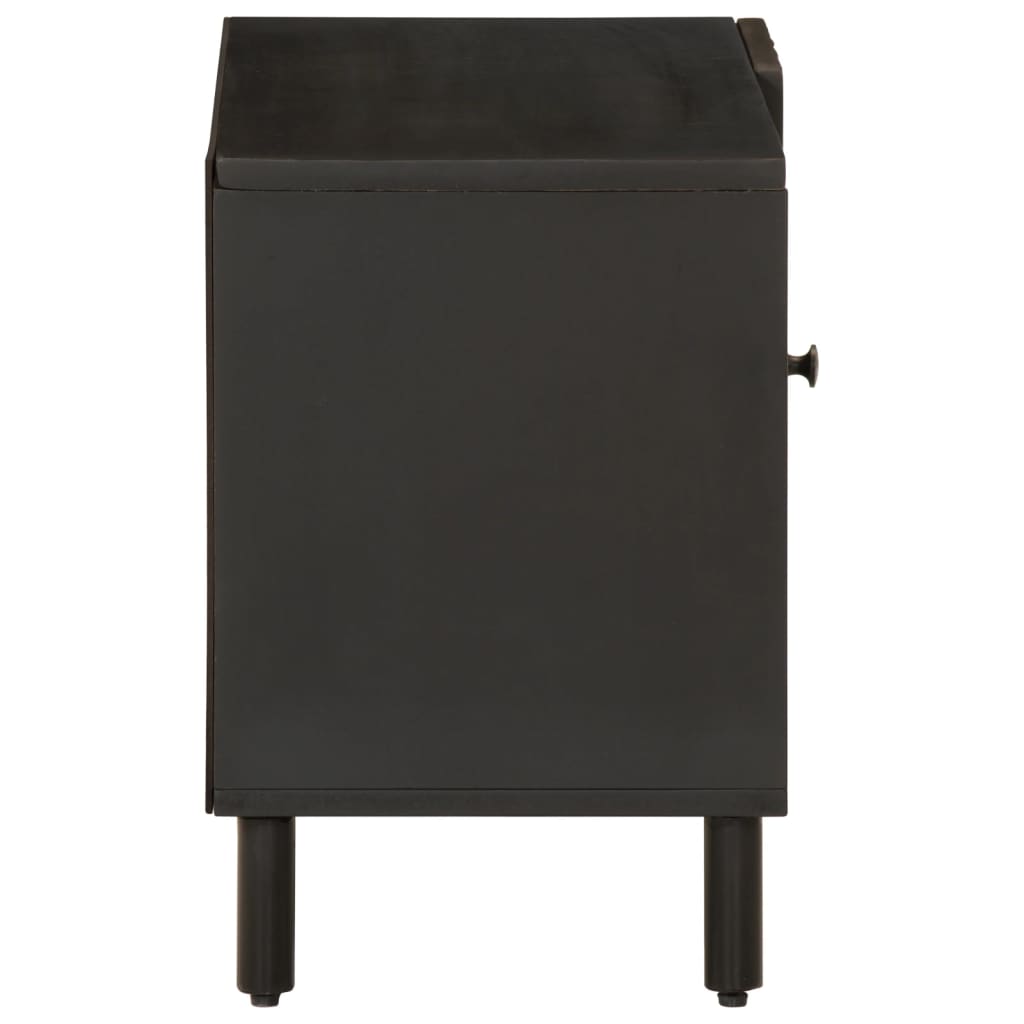 vidaXL Szafka pod telewizor, czarna, 80x31x46 cm, lite drewno mango