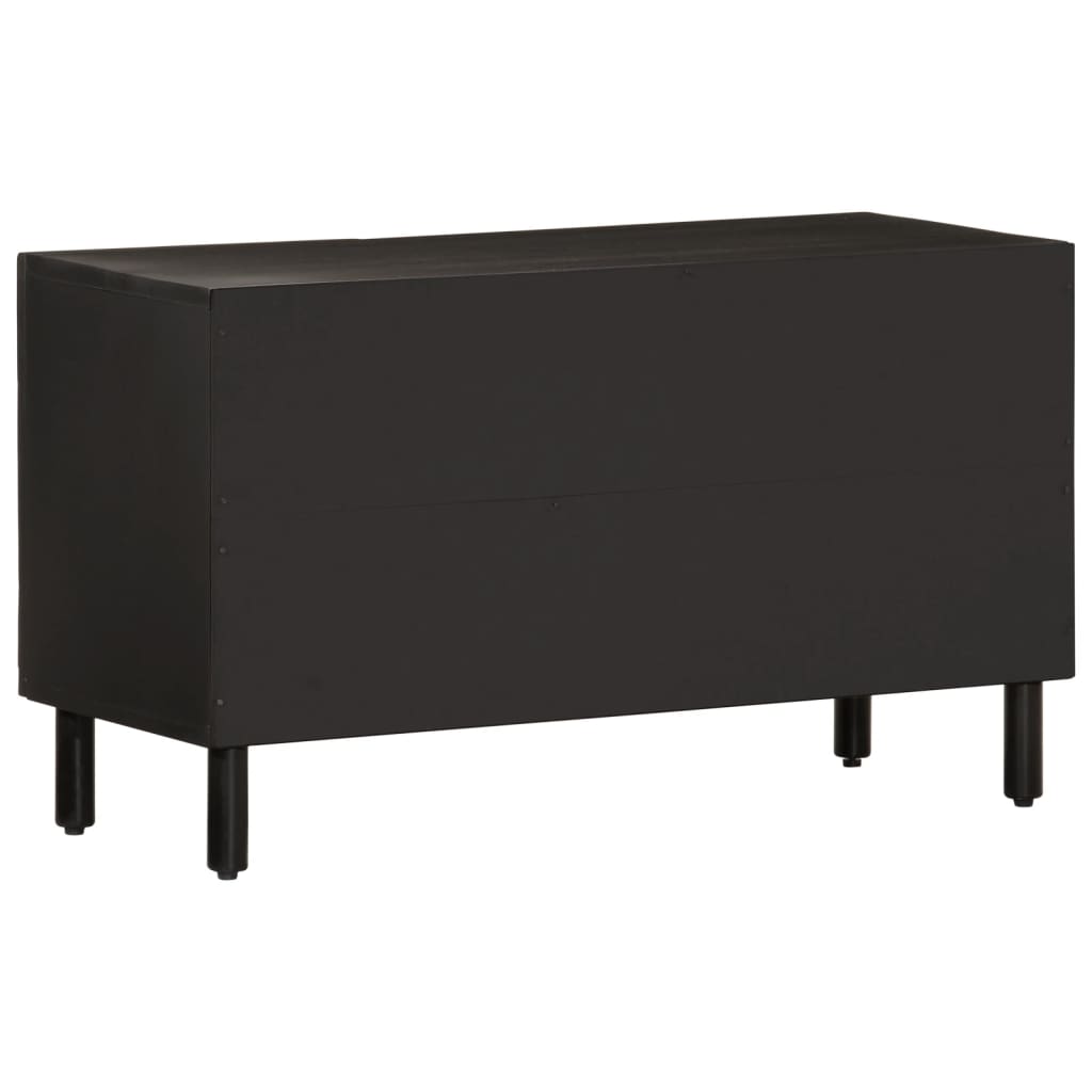 vidaXL Szafka pod telewizor, czarna, 80x31x46 cm, lite drewno mango