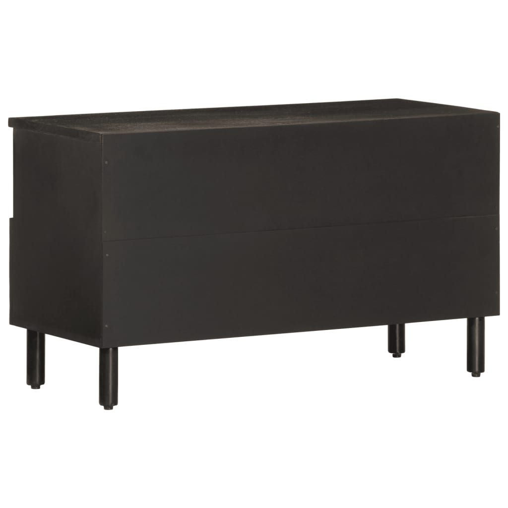 vidaXL Szafka pod telewizor, czarna, 80x33x46 cm, lite drewno mango
