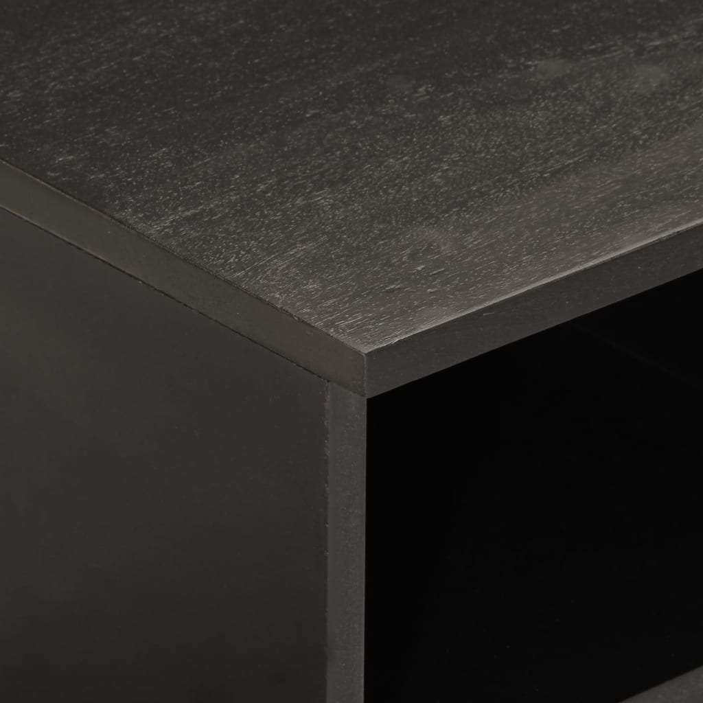 vidaXL Szafka pod telewizor, czarna, 80x33x46 cm, lite drewno mango