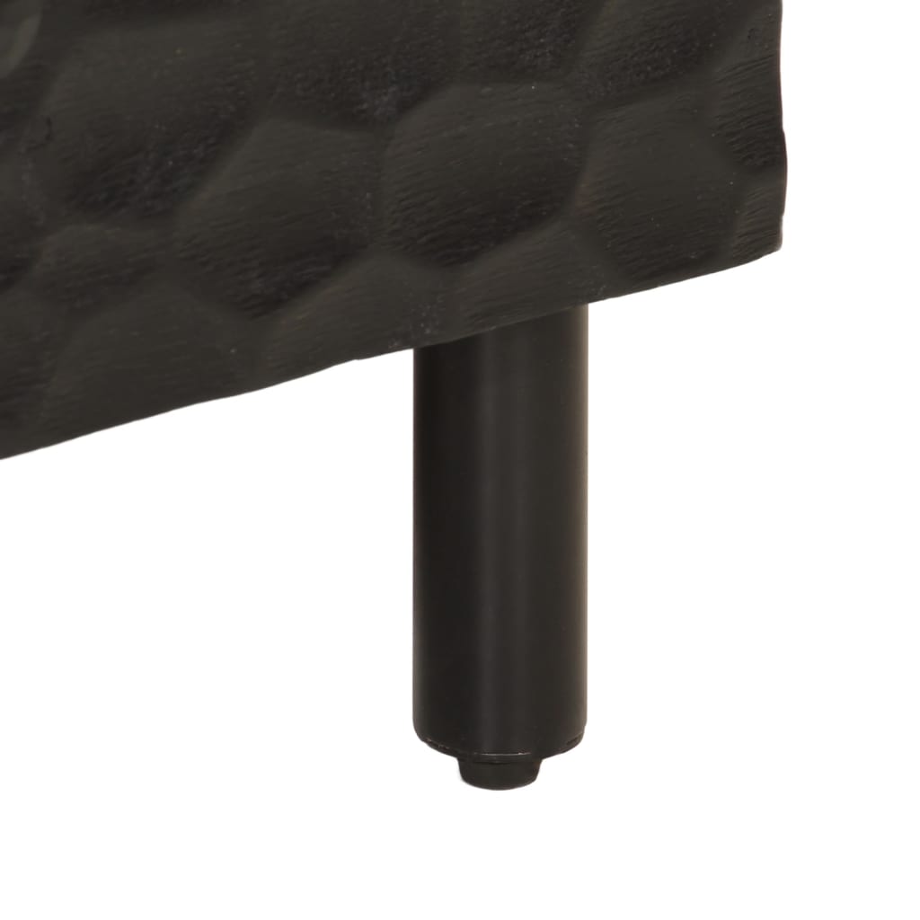vidaXL Szafka pod telewizor, czarna, 80x33x46 cm, lite drewno mango