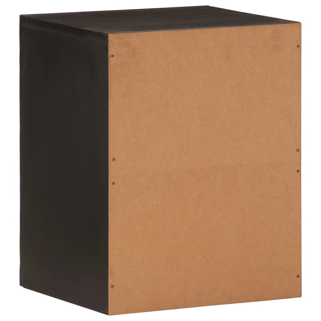vidaXL Szafka wisząca do łazienki, czarna, 38x33x48 cm, drewno mango