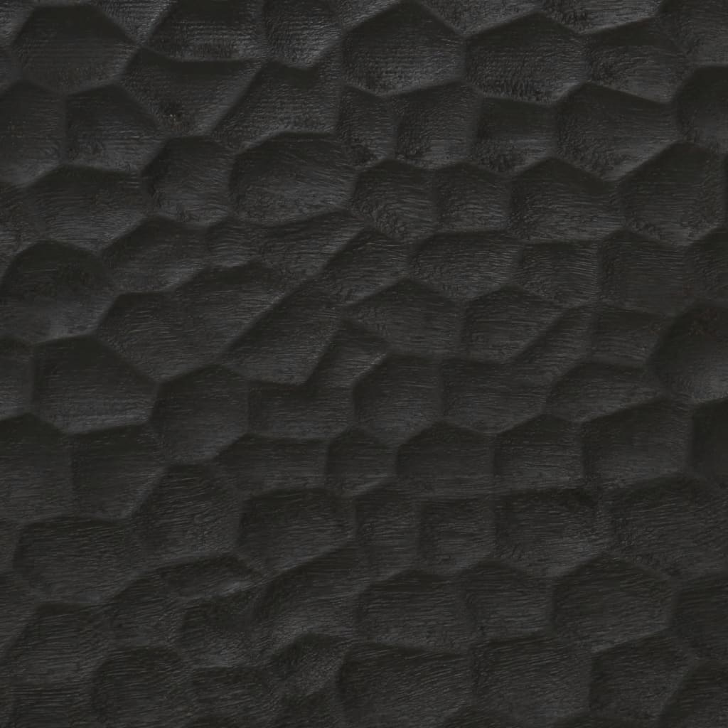 vidaXL Lustro łazienkowe, czarne, 50x70x2,5 cm, drewno mango i szkło
