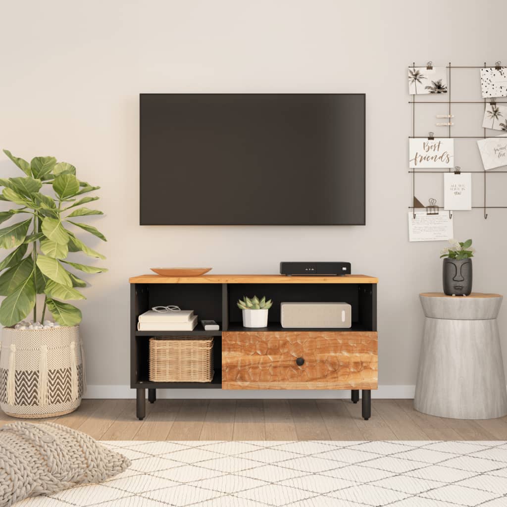 vidaXL Szafka pod telewizor, 80x33x46 cm, lite drewno akacjowe