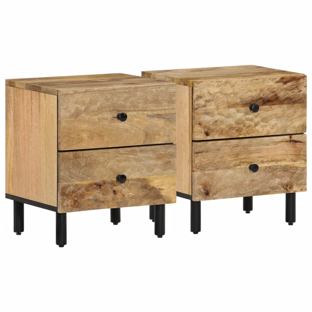 vidaXL Szafki nocne, 2 szt., 40x33x46 cm, lite drewno mango