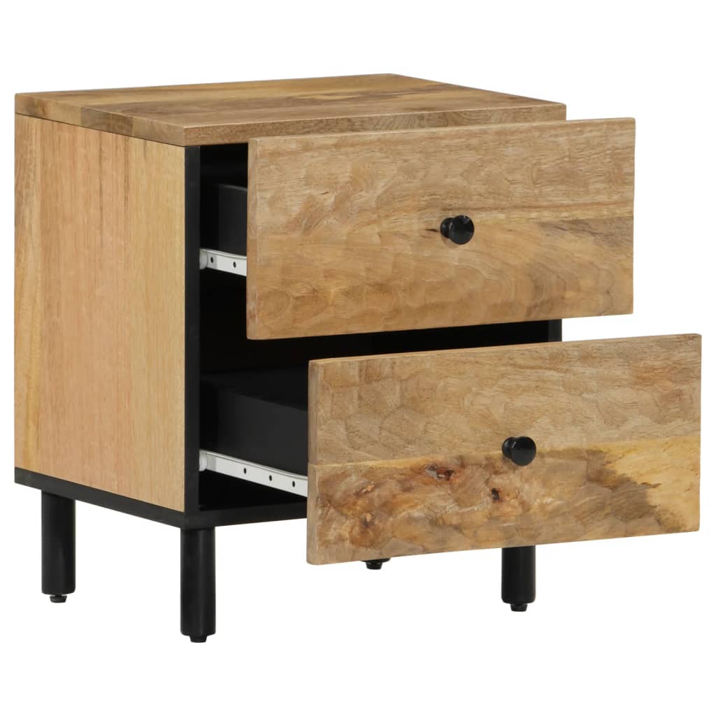 vidaXL Szafki nocne, 2 szt., 40x33x46 cm, lite drewno mango