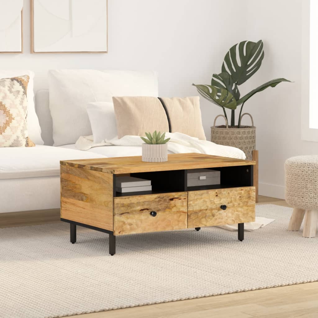vidaXL Stolik kawowy, 80x54x40 cm, lite drewno mango