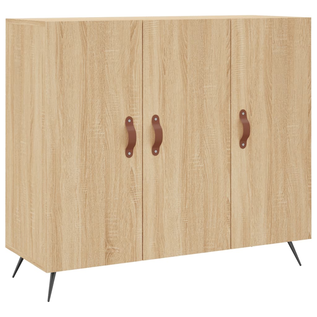 vidaXL Szafka, dąb sonoma, 90x34x80 cm, materiał drewnopochodny