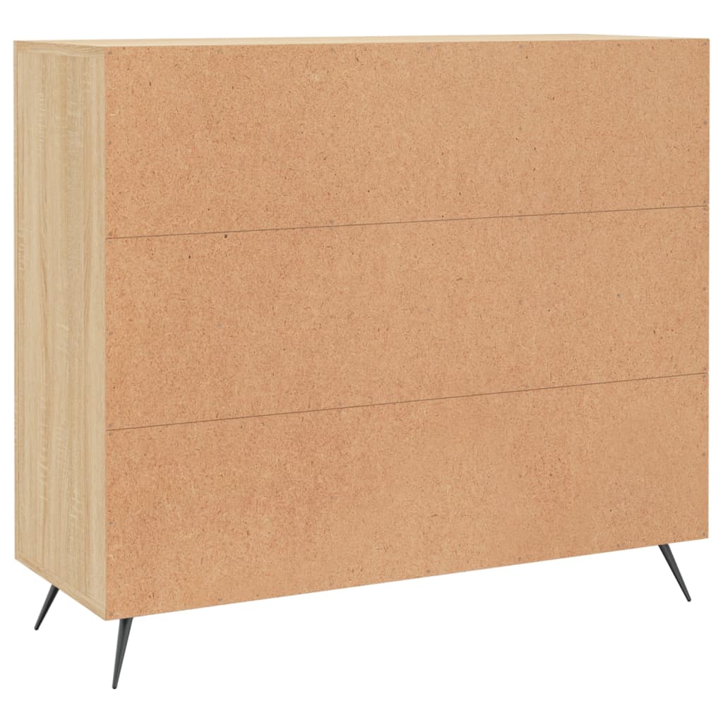 vidaXL Szafka, dąb sonoma, 90x34x80 cm, materiał drewnopochodny