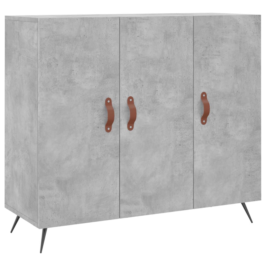 vidaXL Szafka, szarość betonu, 90x34x80 cm, materiał drewnopochodny