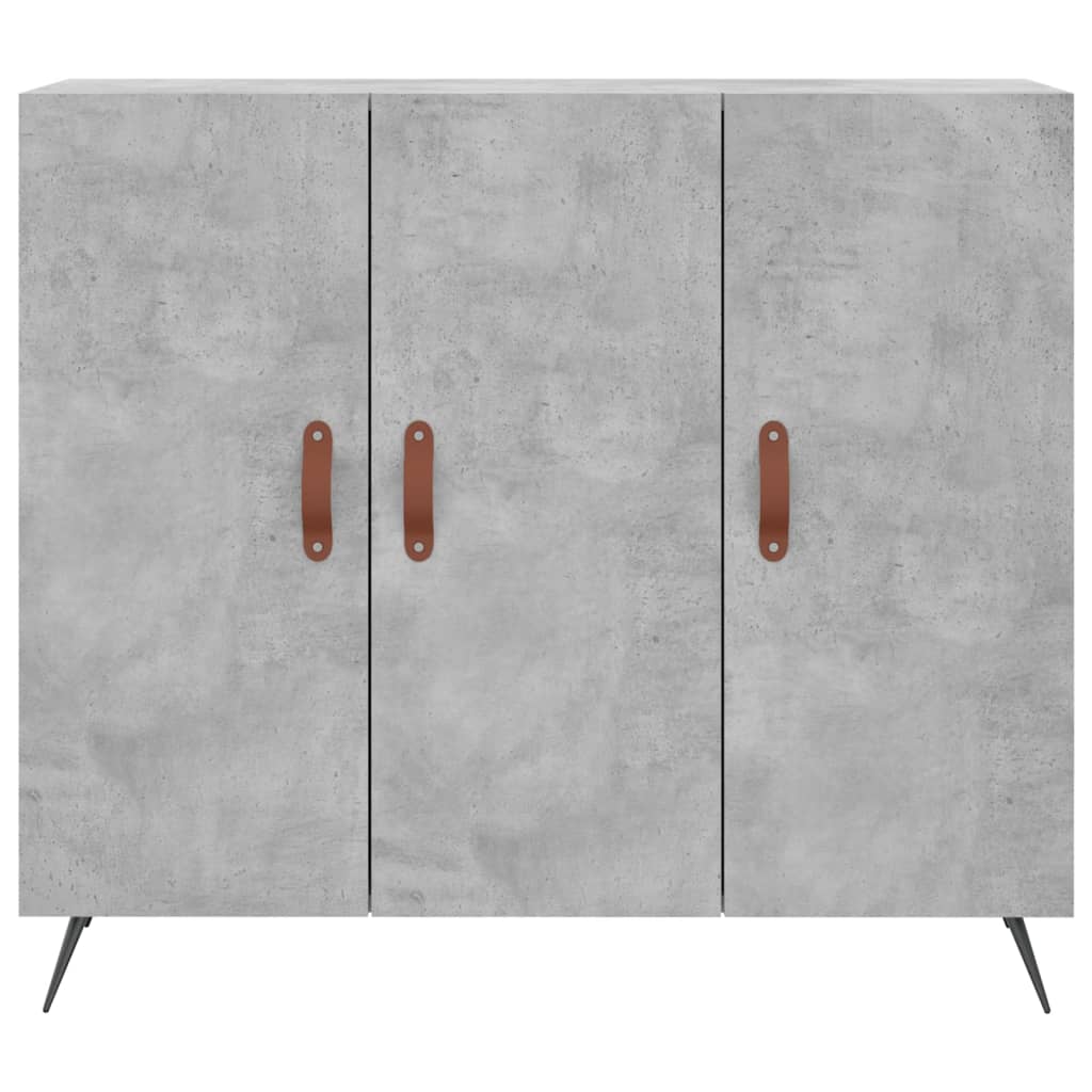 vidaXL Szafka, szarość betonu, 90x34x80 cm, materiał drewnopochodny