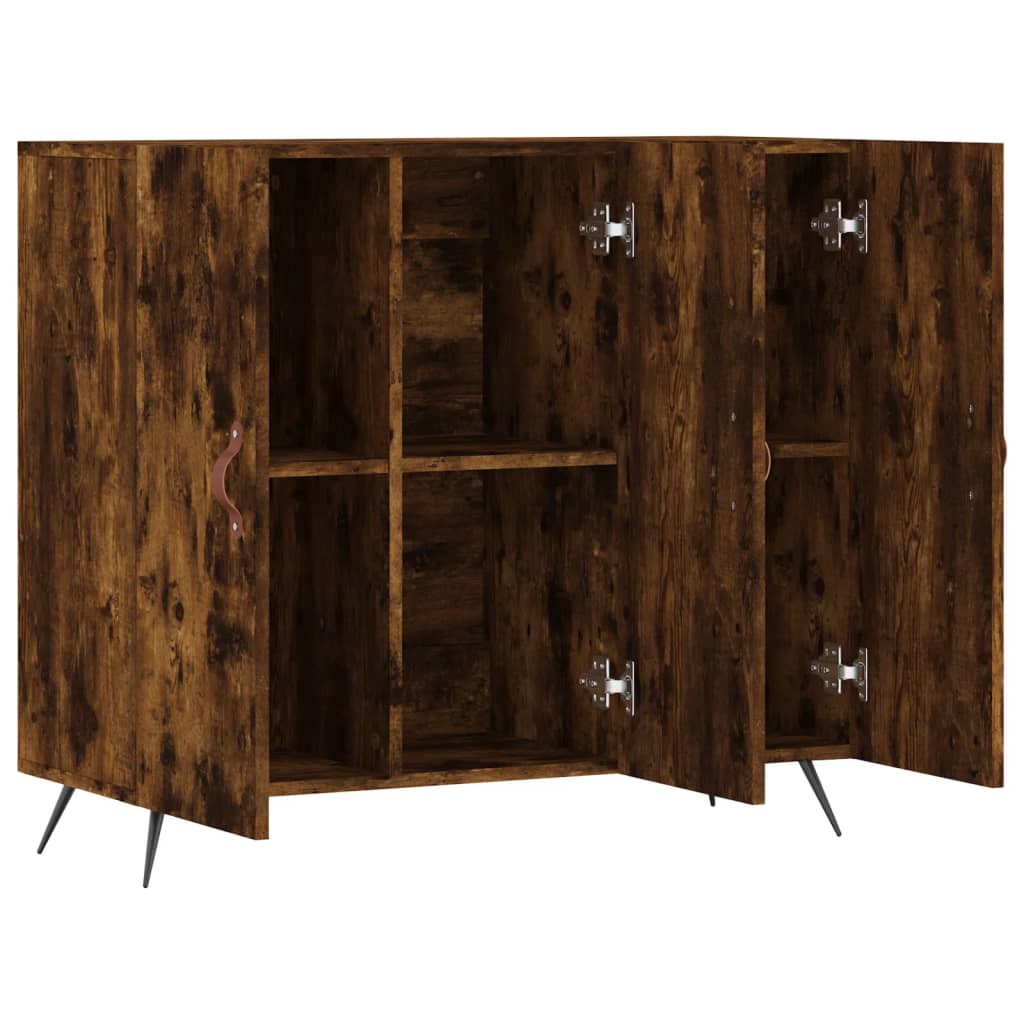 vidaXL Szafka, przydymiony dąb, 90x34x80 cm, materiał drewnopochodny