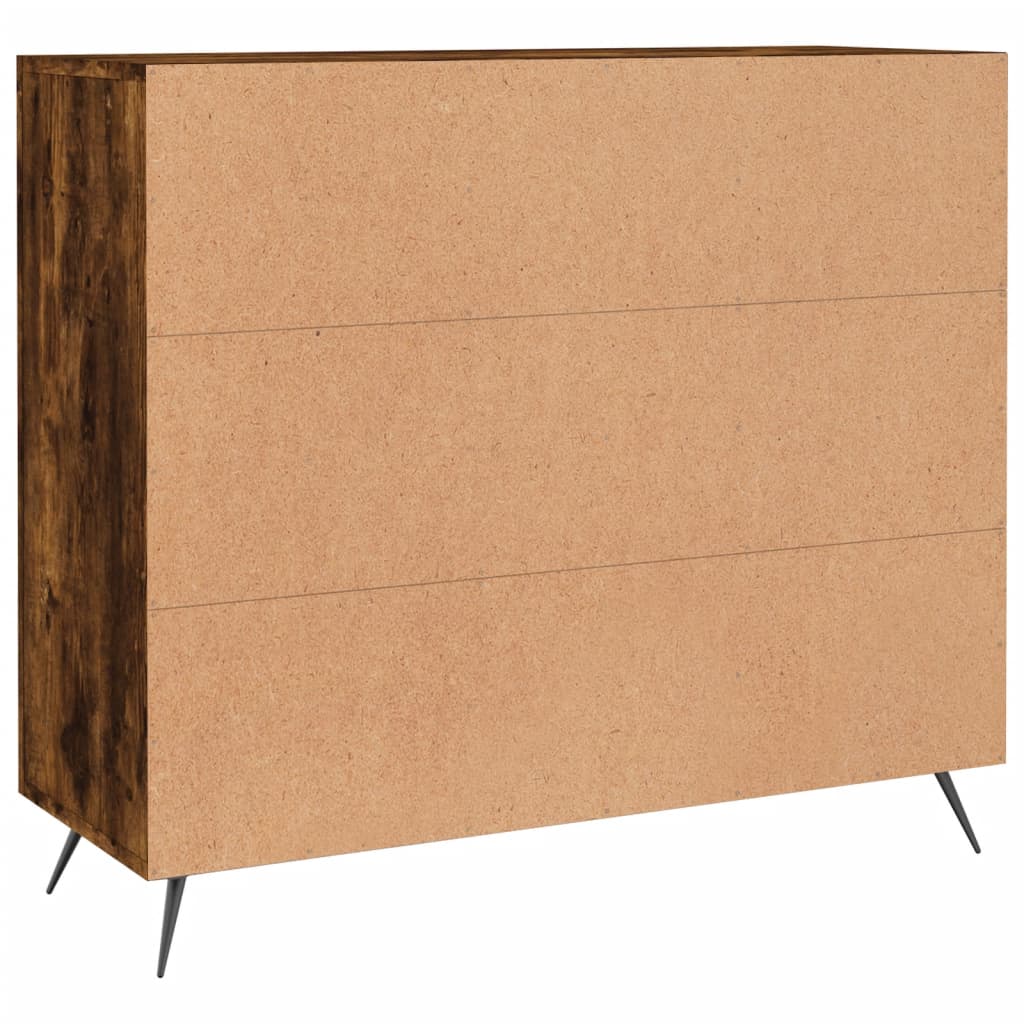 vidaXL Szafka, przydymiony dąb, 90x34x80 cm, materiał drewnopochodny