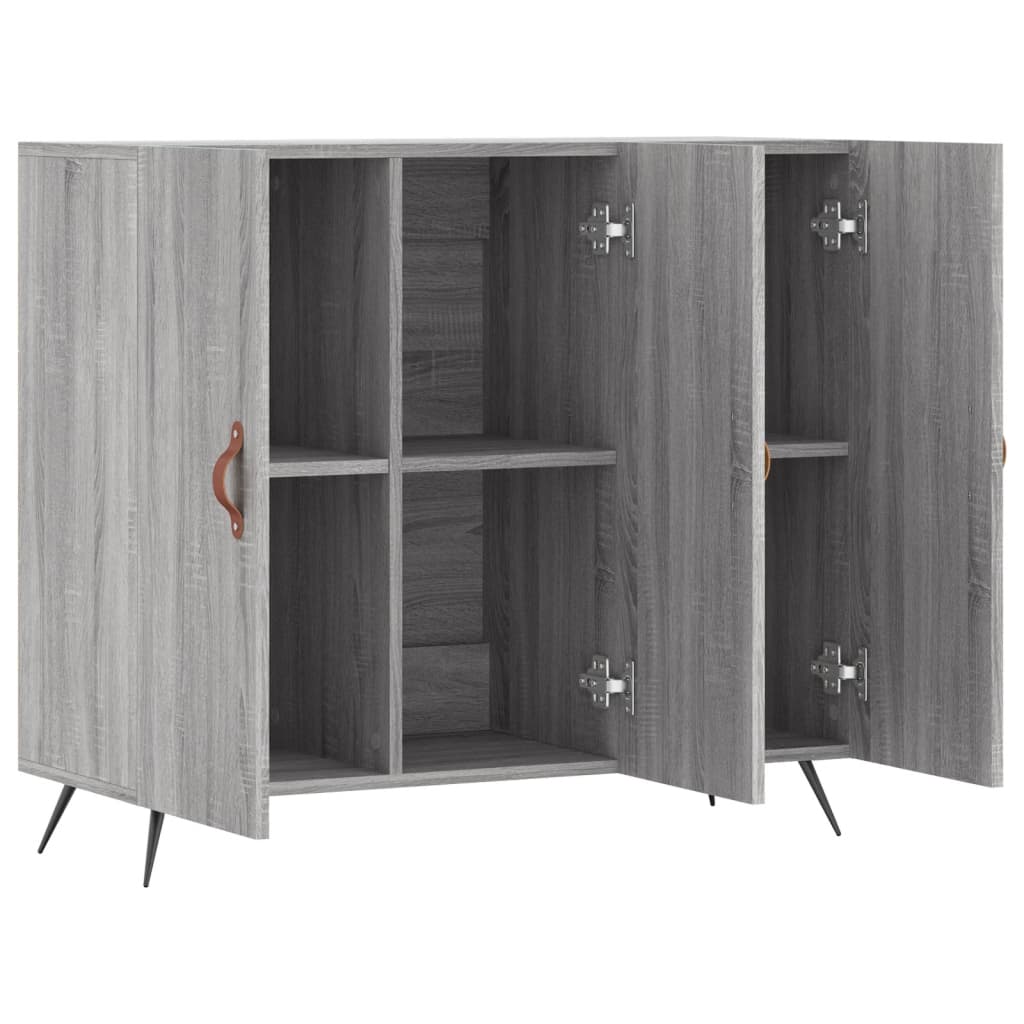 vidaXL Szafka, szary dąb sonoma, 90x34x80 cm, materiał drewnopochodny