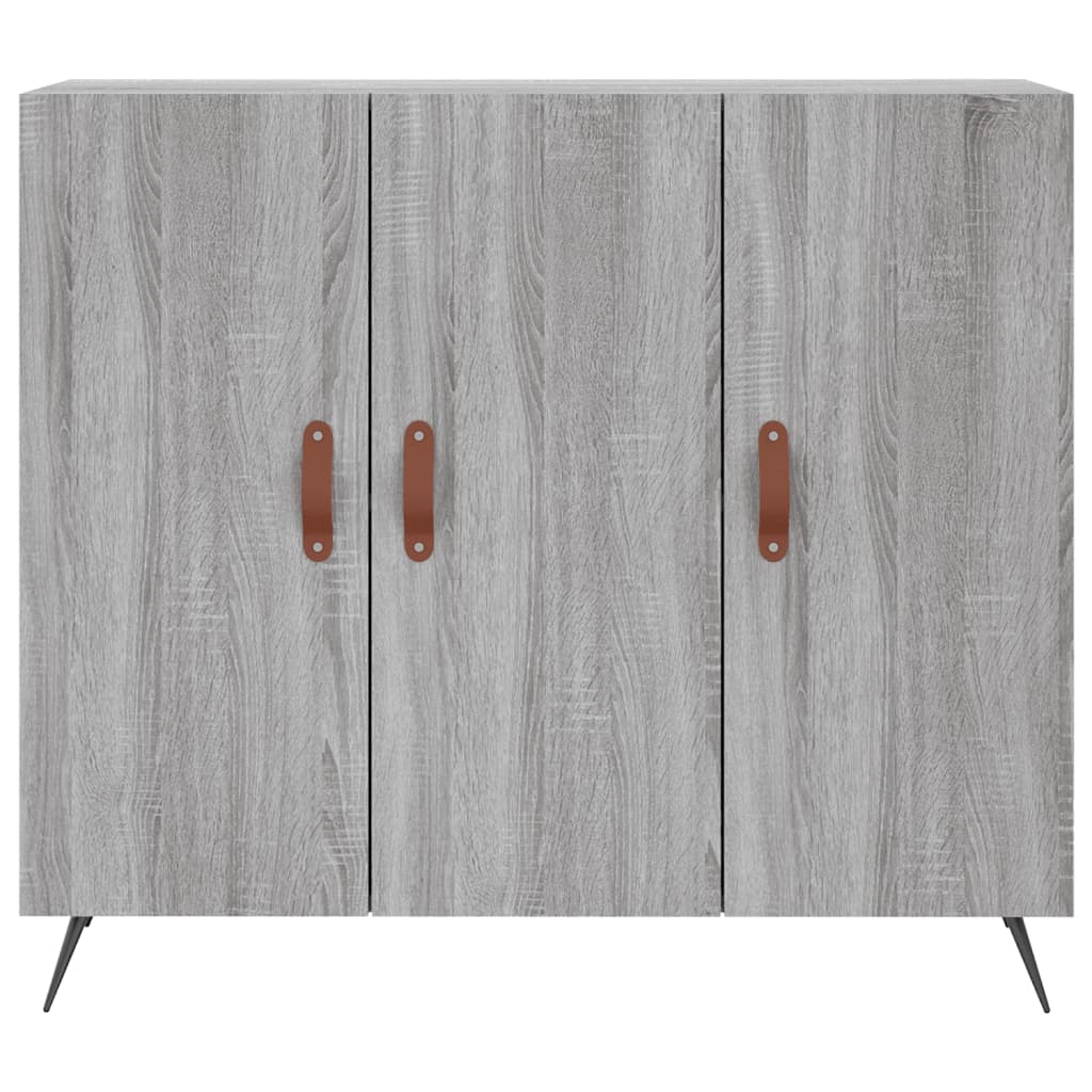 vidaXL Szafka, szary dąb sonoma, 90x34x80 cm, materiał drewnopochodny