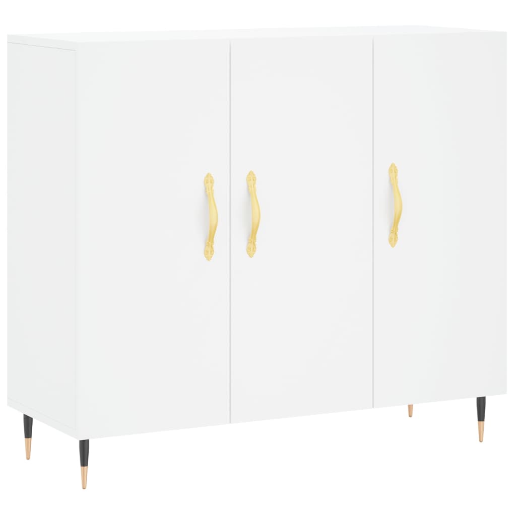 vidaXL Szafka, biała, 90x34x80 cm, materiał drewnopochodny