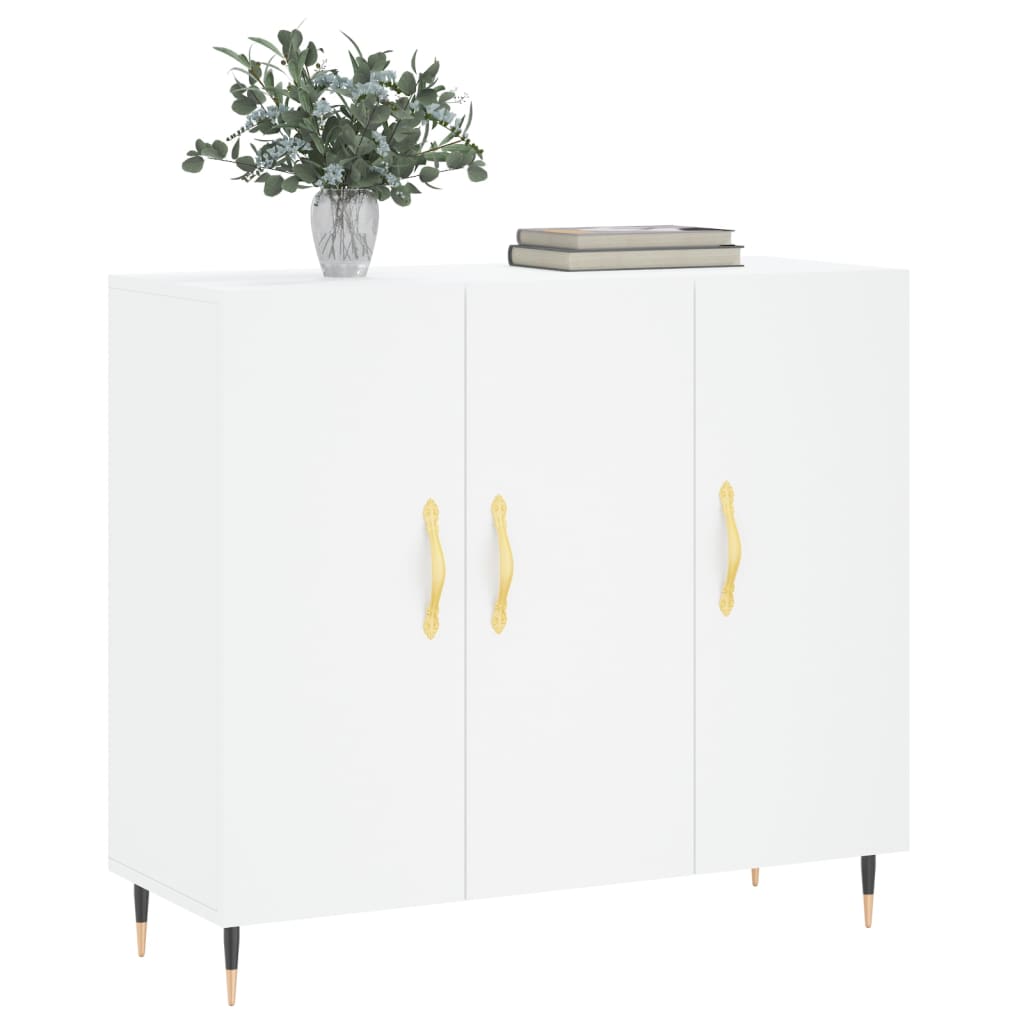 vidaXL Szafka, biała, 90x34x80 cm, materiał drewnopochodny