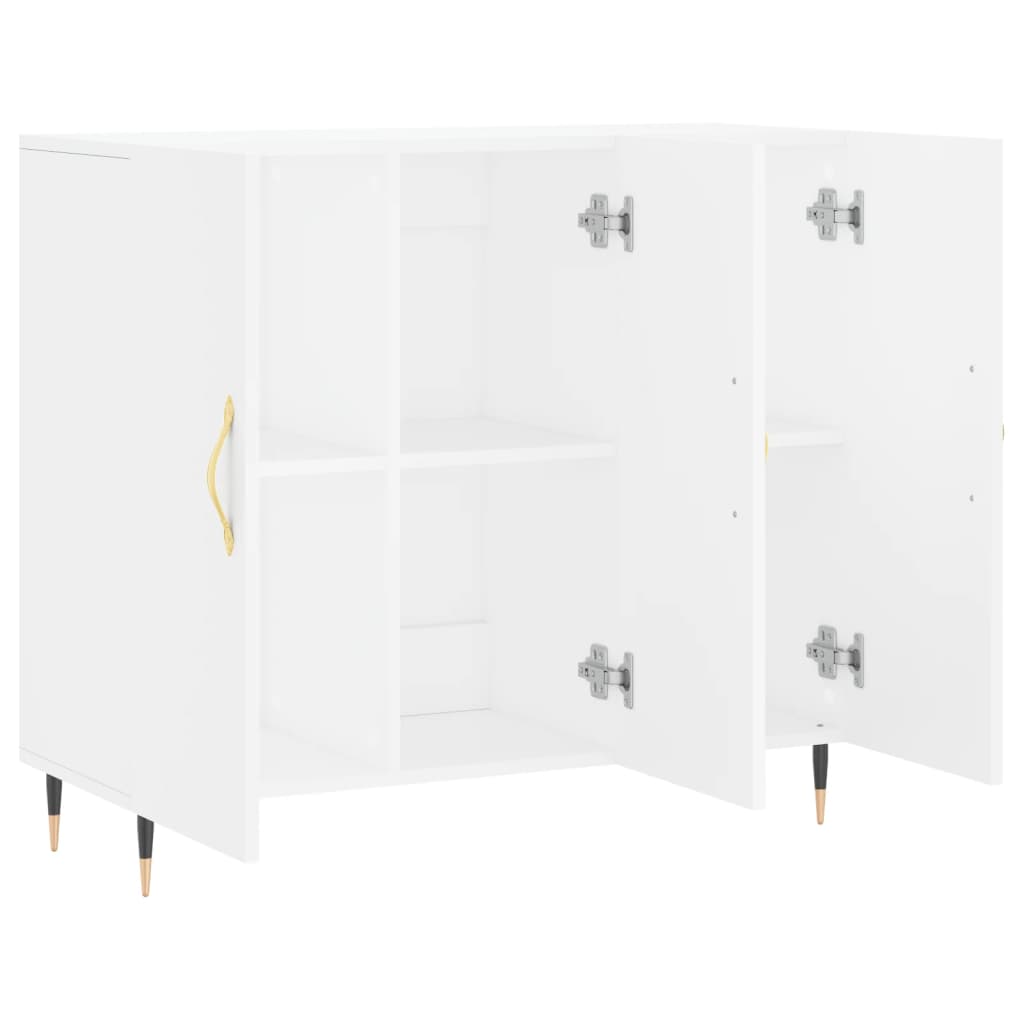 vidaXL Szafka, biała, 90x34x80 cm, materiał drewnopochodny