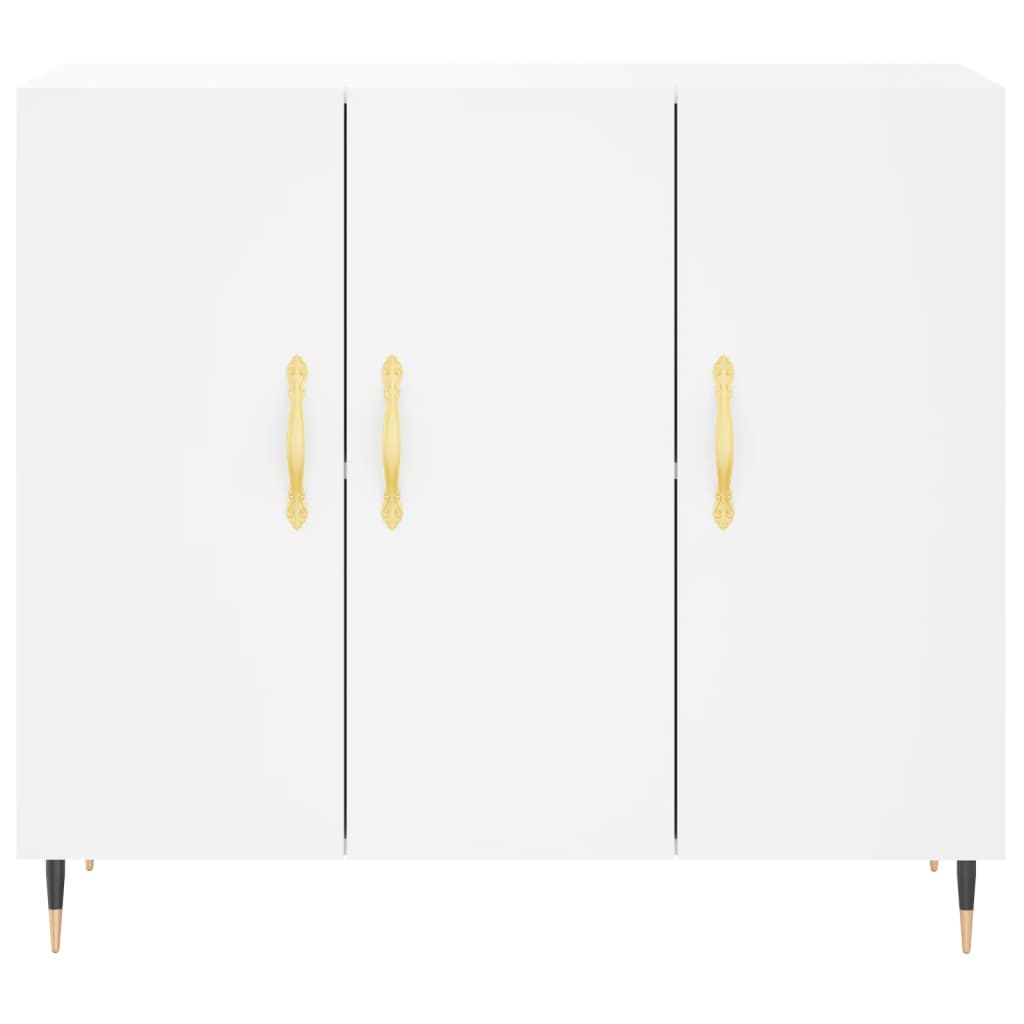 vidaXL Szafka, biała, 90x34x80 cm, materiał drewnopochodny