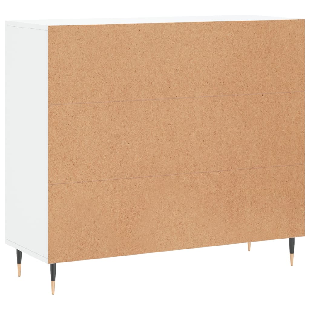 vidaXL Szafka, biała, 90x34x80 cm, materiał drewnopochodny