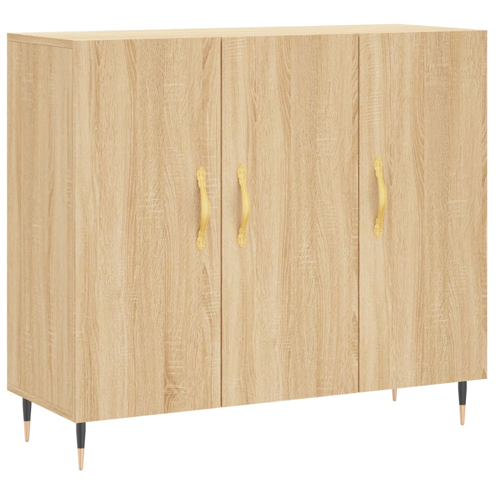 vidaXL Szafka, dąb sonoma, 90x34x80 cm, materiał drewnopochodny