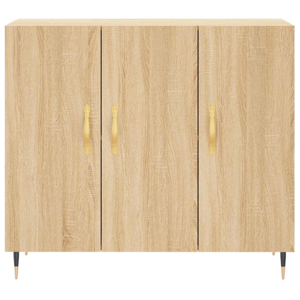 vidaXL Szafka, dąb sonoma, 90x34x80 cm, materiał drewnopochodny