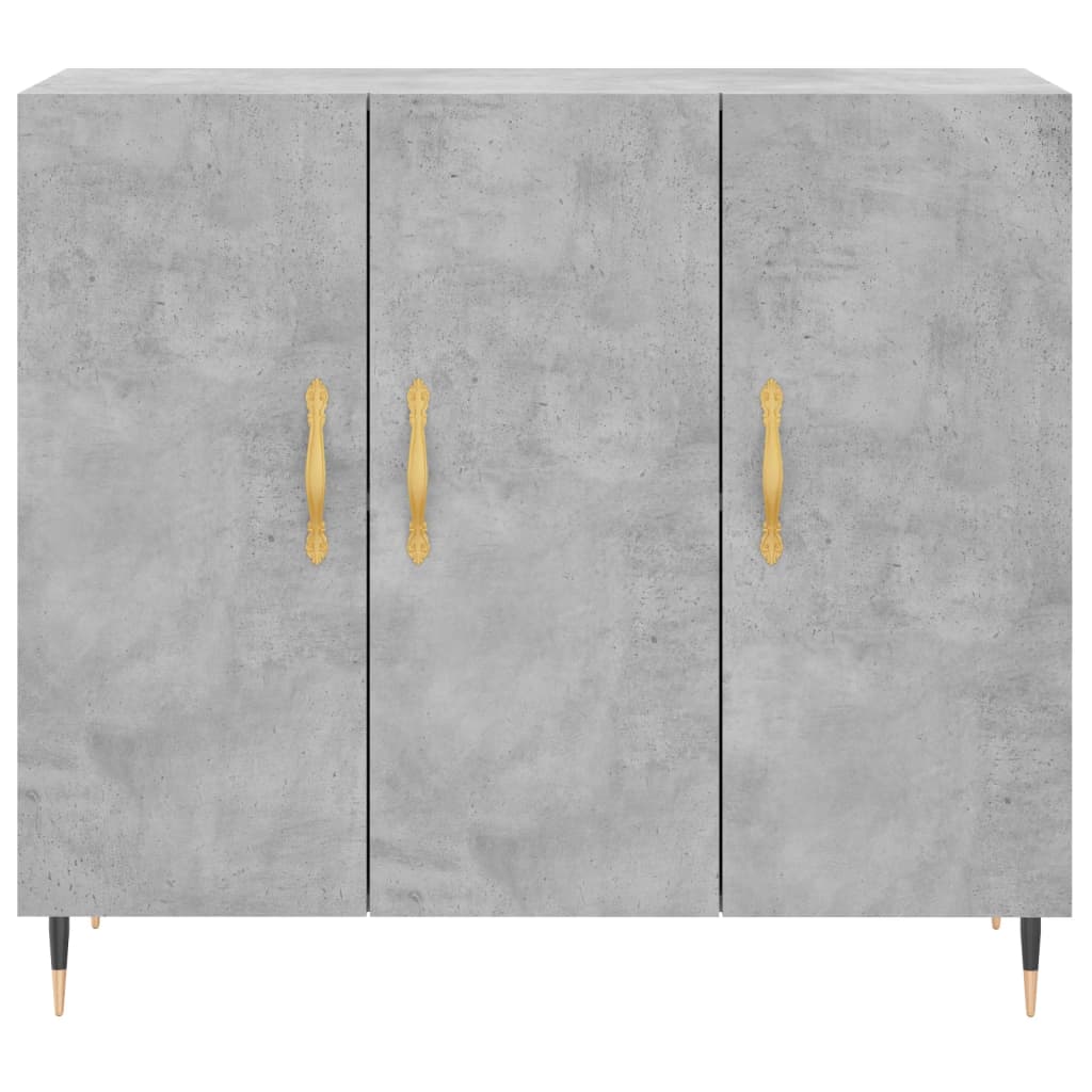 vidaXL Szafka, szarość betonu, 90x34x80 cm, materiał drewnopochodny