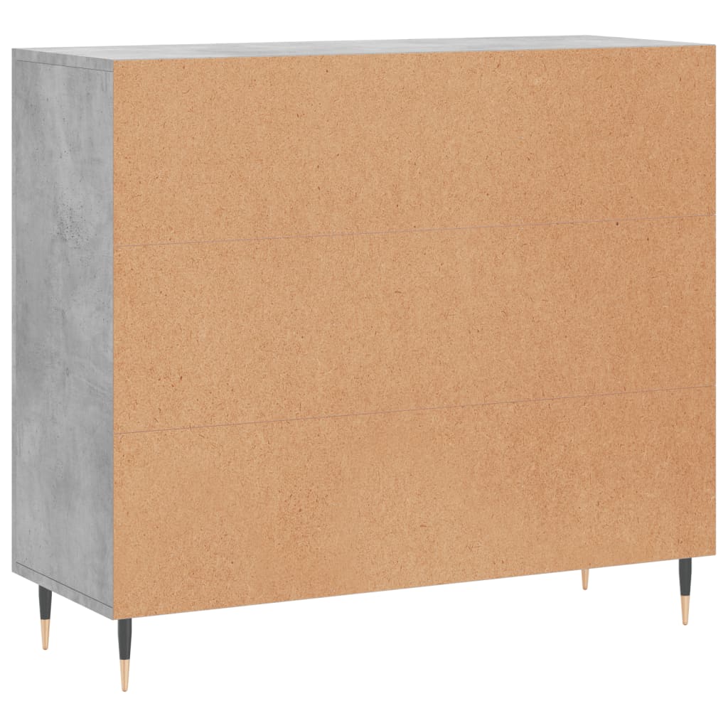 vidaXL Szafka, szarość betonu, 90x34x80 cm, materiał drewnopochodny