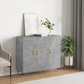 vidaXL Szafka, szarość betonu, 90x34x80 cm, materiał drewnopochodny