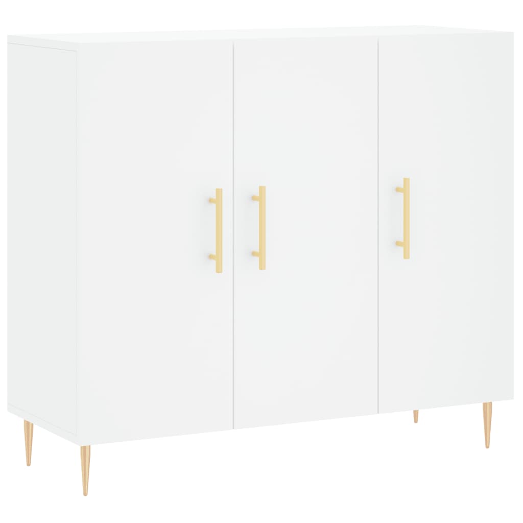 vidaXL Szafka, biała, 90x34x80 cm, materiał drewnopochodny