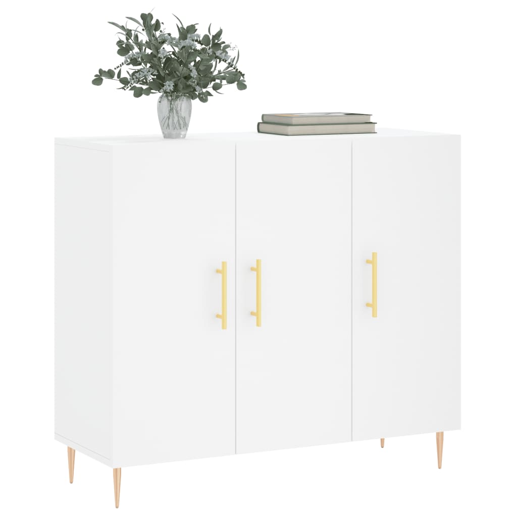 vidaXL Szafka, biała, 90x34x80 cm, materiał drewnopochodny