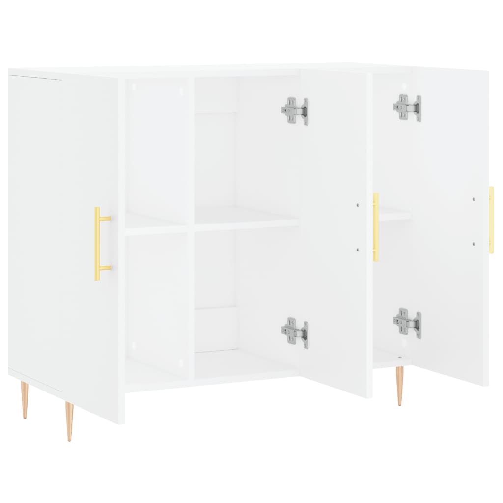 vidaXL Szafka, biała, 90x34x80 cm, materiał drewnopochodny